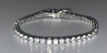 Gorgeous Sterling CZ Tennis Bracelet