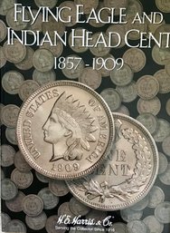 Flying Eagle And Indian Head Cent Album With 4 Coins!