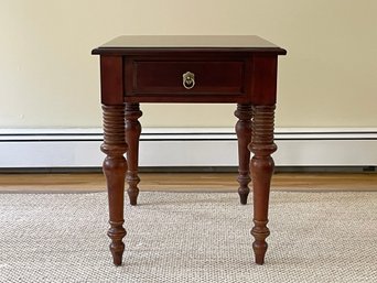 Ethan Allen British Classics Empire Style Single Drawer End Table