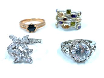 Collection Of 4 Ladies Size 8.5/9 Rings Including 925 Sterling Silver