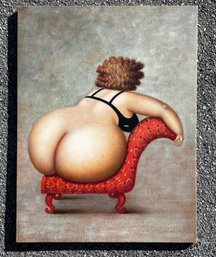 A Canvas Print, In Style Of Botero