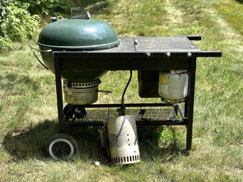 Weber Charcoal Grill With Gas Starter, Work Surface & Lower Shelf