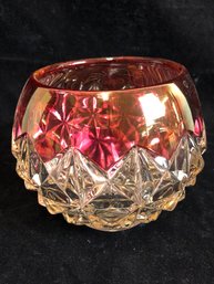 2 Tone Cranberry Glass Vase