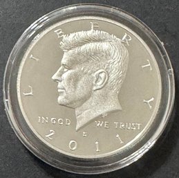 2011-S Uncirculated Proof Ninety Percent Silver Kennedy Half Dollar