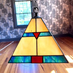 A Faux Stained Glass - Arts And Crafts Style Pendant Light