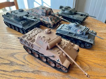 Five Vintage Tamiya Plastic Model Tanks - 1969 To 1971