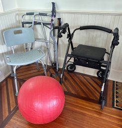 Yoga Ball, Drive Walker, Bedside Rail, Shower Chair, Walking Sticks & More