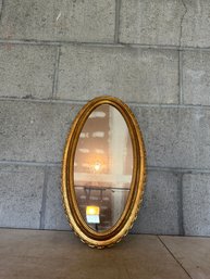 Gold Tones Oval Mirror