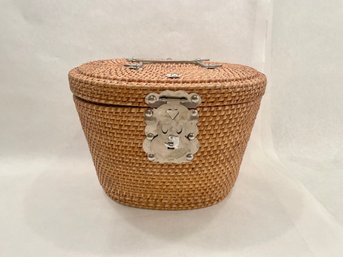 Asian Tea Pot & Cups In Custom Basket