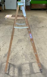 Werner 6 FT Wood Step Ladder ~ Model W336 ~