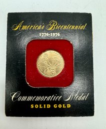 American Bicentennial Solid Gold Coin Commemorative Medal