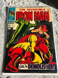 1968 IRON MAN #2 Comic Book- 1st Appearance Of The Demolisher- Great Color!