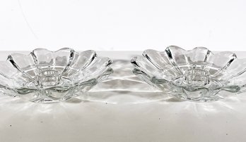 A Pair Of Cut Glass Candle Holders