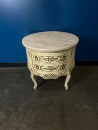 French Provincial Commode With Drawers And Genuine Marble Top