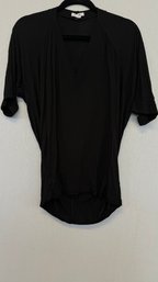 A HELMUT LANG Black V Neck Shirt Size S