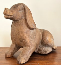 A Carved Wood Dog