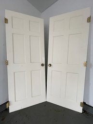 A Set Of Double Interior 6 Panel Doors