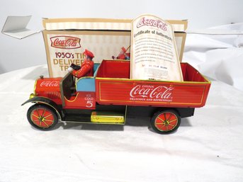 1930s Coca-cola Tin Delivery Truck Ltd Ed  With COA New In Box