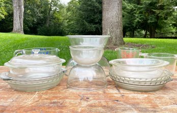 An Assortment Of Pyrex And Glassware