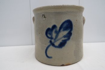 A Blue Decorated 1/2 Gallon Stone Ware Crock