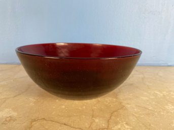 Red Glass Bowl