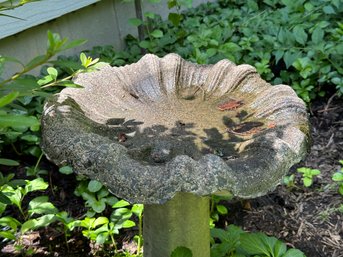 A Fantastic Vintage Birdbath In Cast Cement