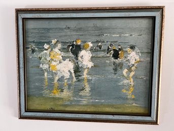 E. Henry Potthast 'Children On The Beach' Framed Print