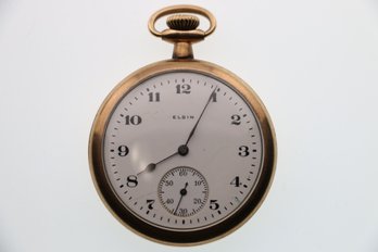 Antique Gold Filled Elgin Pocket Watch Working