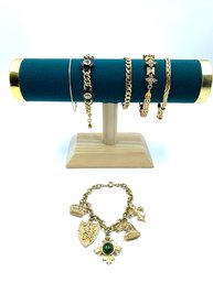 Collection Of 6 Goldtone Ladies Estate Bracelets