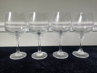 Set Of Pottery Barn Claro Crystal Wine Glasses