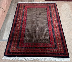 A FIne Quality Vintage Indo-Persian Silk Rug