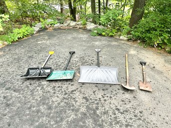 Group Of Various Shovel Types
