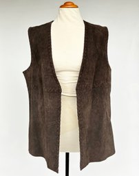 A Ladies Suede Vest - B*B By Jytte Meilvang Medium