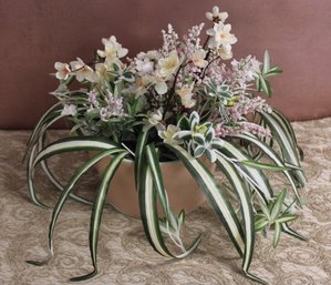 Very Pretty Fake Plant In Beautiful Flowerpot