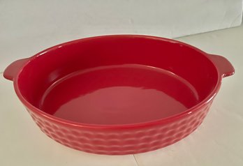 New Never Used RED Nantucket Casserole 12-1/4' X 8-1/2' X 2-34' (no Lid)