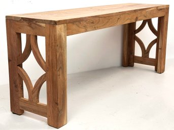 A Gorgeous Carved Exotic Hard Wood Bench - Indoor Or Outdoor