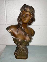 Gorgeous Atala Bust Bronze (?) Sculpture