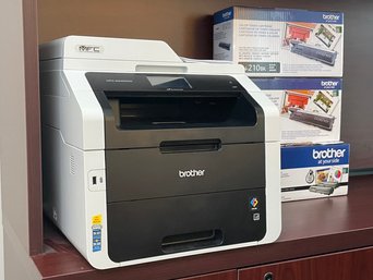 A Brother MFC 09340-cdw Printer And Toner Cartridges