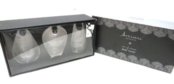 Artistic Accents New In Box Trio Of Glass Bud Vases