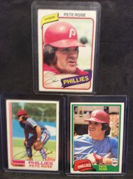 1980-1981-1982 Topps Pete Rose Cards - M