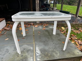 Glass Top Rectangular Patio Table