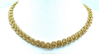 Beautiful Goldtone Spiral Collar Necklace