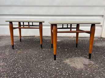 Lane Mid Century Modern Walnut Dovetailed Side Table