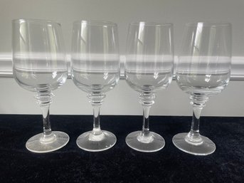 Set Of Pottery Barn Claro Crystal Wine Glasses