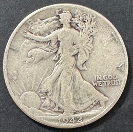 1942 Walking Liberty Silver Half Dollar