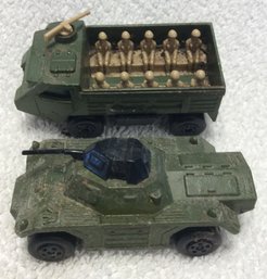 Vintage 1970s Matchbox Personnel Carrier And Tank