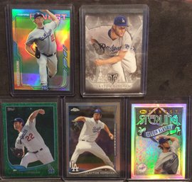 Lot Of 5 Clayton Kershaw Parallel Cards - M