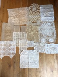 22 Vintage, Possibly Antique Lace/crochet Items