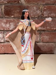 Lenox 1992 'Pocahontas' Legendary Princess Collection Porcelain Figurine Box & COA