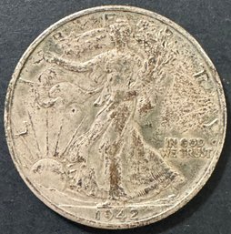 1942-D Walking Liberty Silver Half Dollar